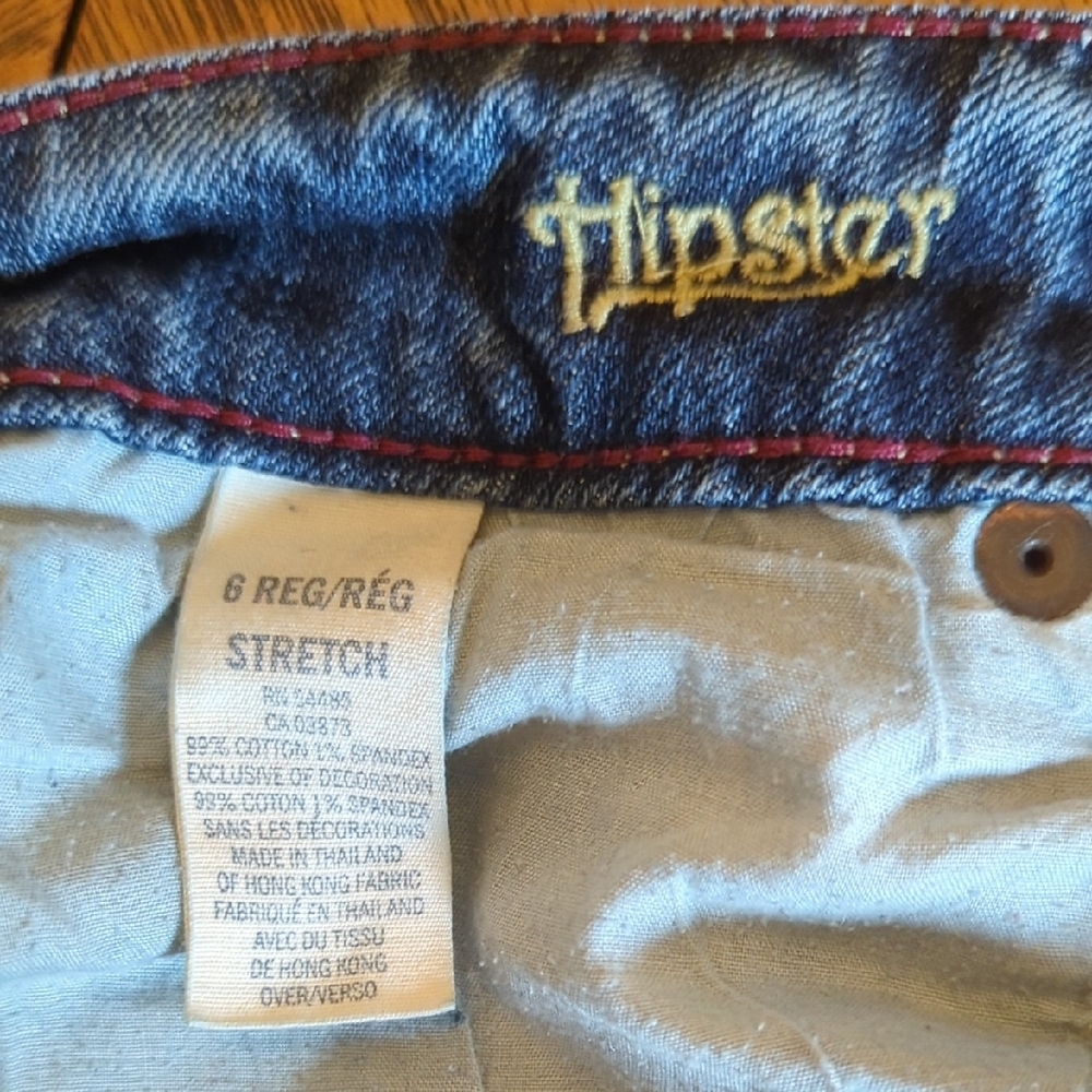 Y2K American Eagle Outfitters Classic Blue Jeans Lightly Distressed Hipster - Picture 6 of 14
